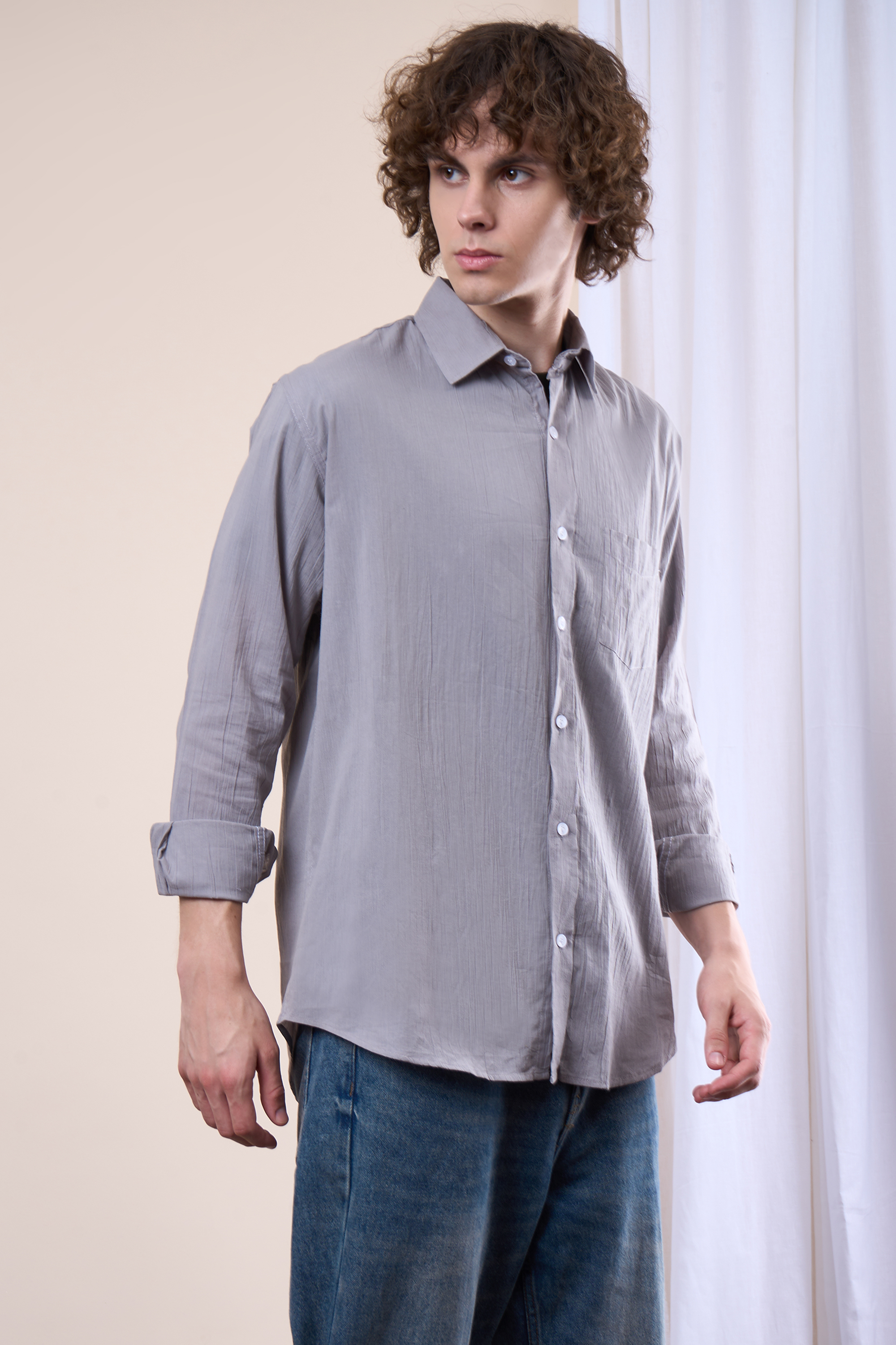 Navy regular fit oxford shirt 